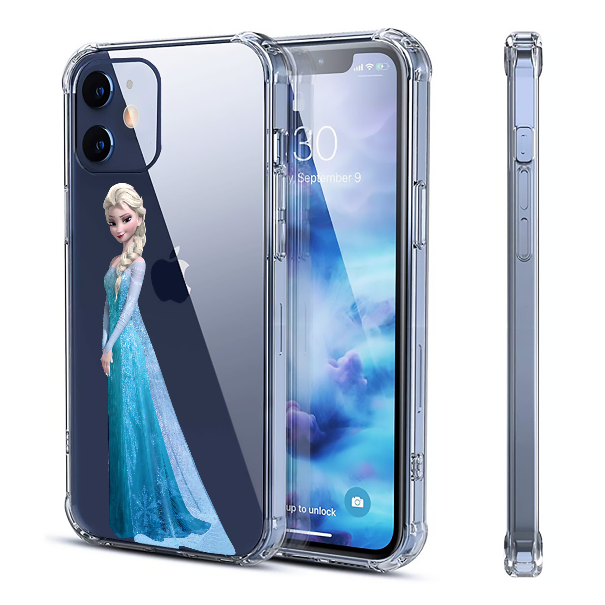 （画像用） アナと雪の女王 アンナ エルサ Frozen Anna Elsa 【iPhone 12シリーズ対応】透明スマホケース（クリアソフトケース）